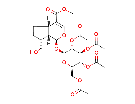 (1S,4aS,7R,7aS)-7-Hydroxymethyl-1-((2S,3R,4S,5R,6R)-3,4,5-triacetoxy-6-acetoxymethyl-tetrahydro-pyran-2-yloxy)-1,4a,5,6,7,7a-hexahydro-cyclopenta[c]pyran-4-carboxylic acid methyl ester