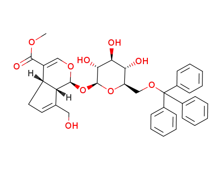 (1S,4aS,7aS)-7-Hydroxymethyl-1-((2S,3R,4S,5S,6R)-3,4,5-trihydroxy-6-trityloxymethyl-tetrahydro-pyran-2-yloxy)-1,4a,5,7a-tetrahydro-cyclopenta[c]pyran-4-carboxylic acid methyl ester