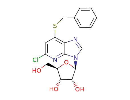 5-chloro-7-benzylsulfanyl-3-β-D-ribofuranosyl-3H-imidazo[4,5-b]pyridine