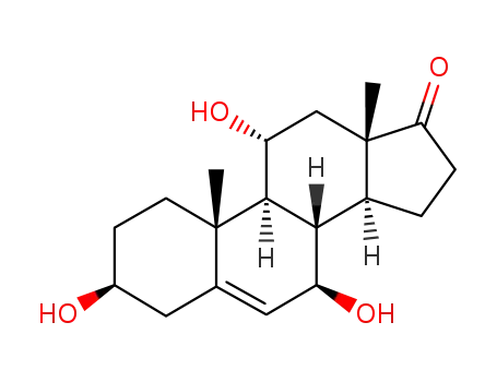 Molecular Structure of 537718-07-3 (Androst-5-en-17-one, 3,7,11-trihydroxy-, (3beta,7beta,11alpha)- (9CI))