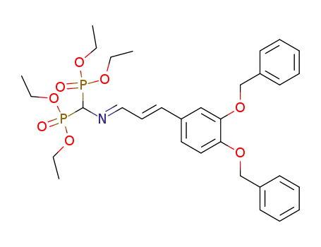 tetraethyl (E)-N-[3-(3,4-dibenzyloxyphenylprop-2-enylidene)amino]methylbisphosphonate