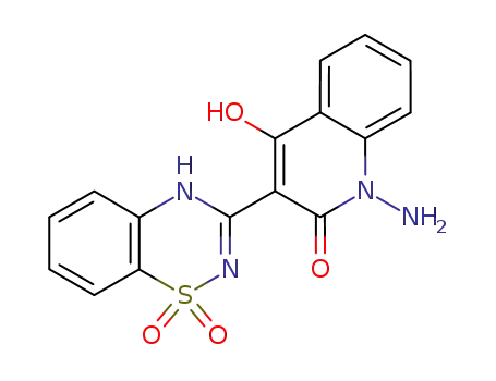Molecular Structure of 686267-68-5 (2(1H)-Quinolinone,
1-amino-3-(1,1-dioxido-2H-1,2,4-benzothiadiazin-3-yl)-4-hydroxy-)