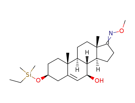 (3S,7R,8R,9S,10R,13S,14S)-3-(Ethyl-dimethyl-silanyloxy)-7-hydroxy-10,13-dimethyl-1,2,3,4,7,8,9,10,11,12,13,14,15,16-tetradecahydro-cyclopenta[a]phenanthren-17-one O-methyl-oxime