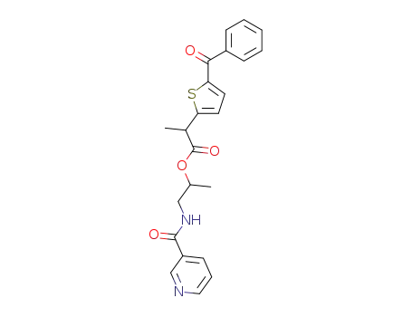 2-(5-benzoyl-thiophen-2-yl)-propionic acid 1-methyl-2-[(pyridine-3-carbonyl)-amino]-ethyl ester