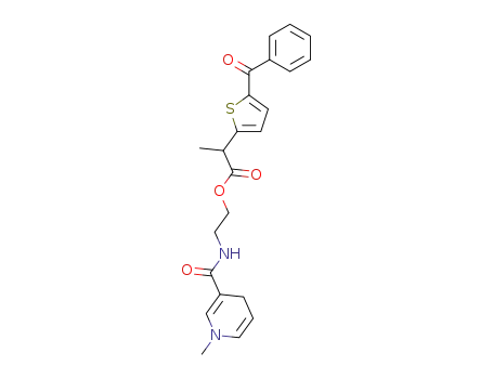 2-(5-benzoyl-thiophen-2-yl)-propionic acid 2-[(1-methyl-1,4-dihydro-pyridine-3-carbonyl)-amino]-ethyl ester