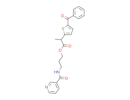 2-(5-benzoyl-thiophen-2-yl)-propionic acid 3-[(pyridine-3-carbonyl)-amino]-propyl ester