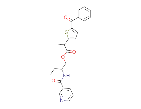 2-(5-benzoyl-thiophen-2-yl)-propionic acid 2-[(pyridine-3-carbonyl)-amino]-butyl ester