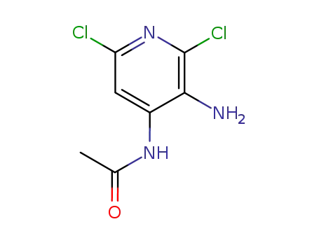 Molecular Structure of 668268-66-4 (Acetamide, N-(3-amino-2,6-dichloro-4-pyridinyl)-)