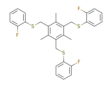1,3,5-Tris-(2-fluoro-phenylsulfanylmethyl)-2,4,6-trimethyl-benzene
