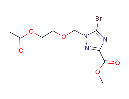 methyl 1-((2-acetoxyethoxy)methyl)-5-bromo-1H-1,2,4-triazole-3-carboxylate