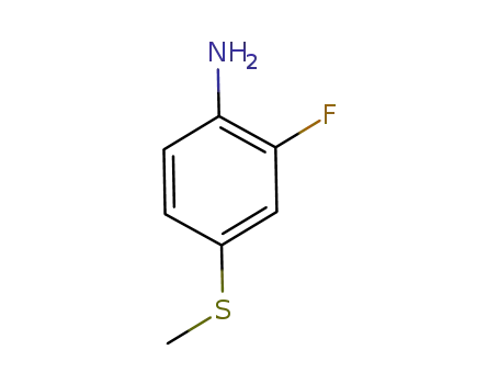 Molecular Structure of 76180-33-1 (2-fluoro-4-(Methylthio)benzenaMine)
