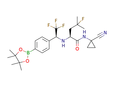 (S)-N-(1-cyanocyclopropyl)-4-fluoro-4-methyl-2-(((S)-2,2,2-trifluoro-1-(4-(4,4,5,5-tetramethyl-1,3,2-dioxaborolan-2-yl)phenyl)ethyl)amino)pentanamide