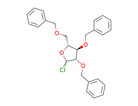 2,3,5-tri-O-benzyl-alpha- and beta-D-arabinofuranosyl chlorides