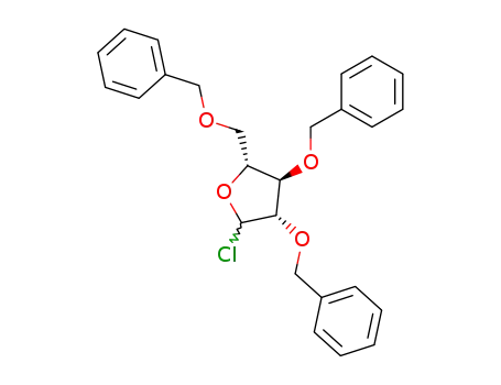 2,3,5-tri-O-benzyl-alpha- and beta-D-arabinofuranosyl chlorides