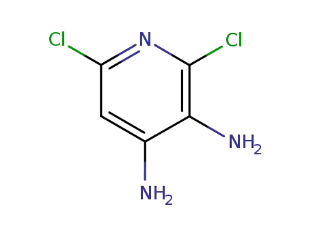 Molecular Structure of 101079-63-4 (2,6-DICHLOROPYRIDINE-3,4-DIAMINE)