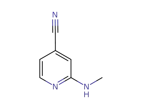 Molecular Structure of 137225-13-9 (4-Pyridinecarbonitrile,2-(methylamino)-(9CI))