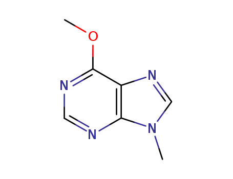 Molecular Structure of 38917-25-8 (9H-Purine, 6-methoxy-9-methyl-)