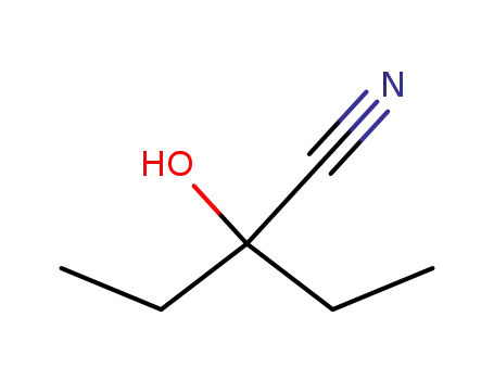 Molecular Structure of 34451-66-6 (2-ethyl-2-hydroxybutyronitrile)
