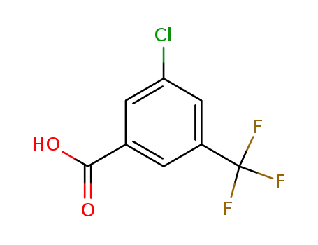 Molecular Structure of 53985-49-2 (3-CHLORO-5-(TRIFLUOROMETHYL)BENZOIC ACID)