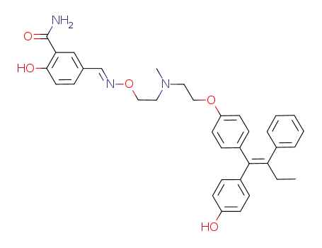 (Z)-2-hydroxy-5-({2-[(2-{4-[1-(4-hydroxy-phenyl)-2-phenyI-but-1-enyl]-phenoxy}-ethyl)-methyl-amino]-ethoxyimino}-methyl)-benzamide