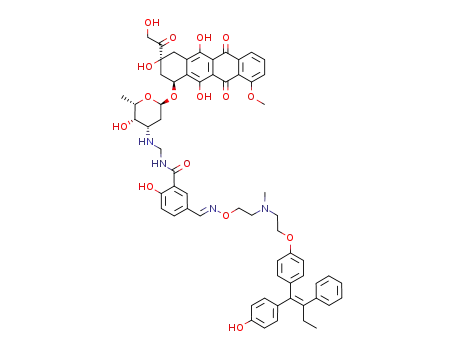 (Z)-N-[2-hydroxy-5-({2-[(2-{4-[1-(4-hydroxy-phenyl)-2-phenyl-but-1-enyl]-phenoxy}-ethyl)-methyl-amino]-ethoxyimino}-methyl)-benzamide]-doxorubicin