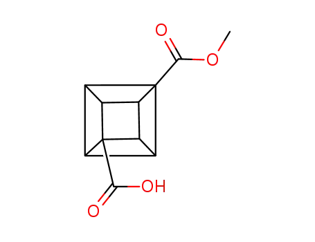 Molecular Structure of 24539-28-4 (4-METHOXYCARBONYLCUBANECARBOXYLIC ACID)