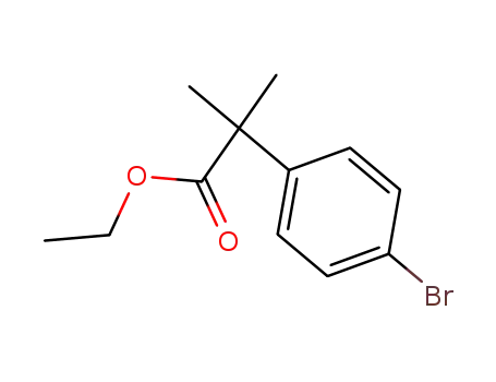 Molecular Structure of 32454-36-7 (ethyl 2-(4-broMophenyl)-2-Methylpropanoate)