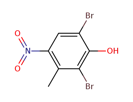 Molecular Structure of 14401-03-7 (2,6-Dibromo-3-methyl-4-nitrophenol)