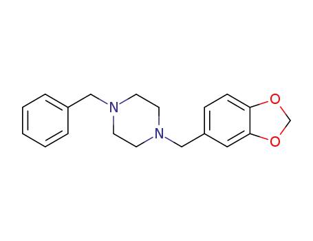 Molecular Structure of 414876-23-6 (1-(benzo[d][1,3]dioxol-5-ylmethyl)-4-benzylpiperazine)