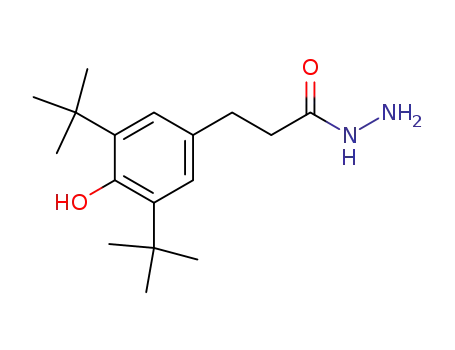 Molecular Structure of 32687-77-7 (3-(3,5-Di-tert-butyl-4-hydroxyphenyl)propanohydrazide)