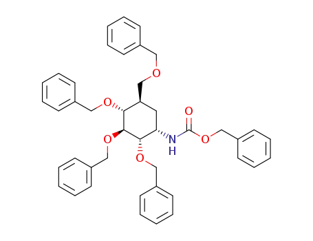 benzyl ((1S,2S,3S,4R,5R)-2,3,4-tris(benzyloxy)-5-((benzyloxy)methyl)cyclohexyl)carbamate