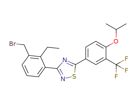 3-(3-(bromomethyl)-2-ethylphenyl)-5-(4-isopropoxy-3-(trifluoromethyl)-phenyl)-1,2,4-thiadiazole