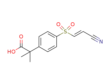 2-[4-((E)-2-cyano-ethenesulfonyl)phenyl]-2-methylpropionic acid