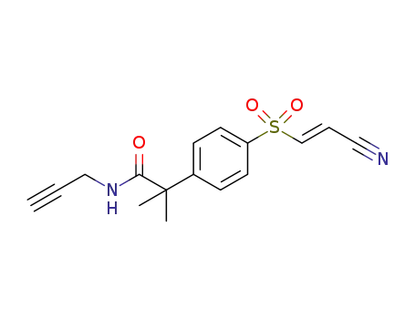 2-[4-((E)-2-cyano-ethenesulfonyl)phenyl]-N-prop-2-ynylisobutyramide