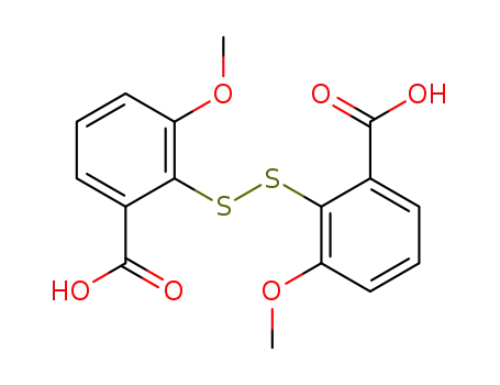 Molecular Structure of 20557-42-0 (Benzoic acid, 2,2'-dithiobis[3-methoxy-)