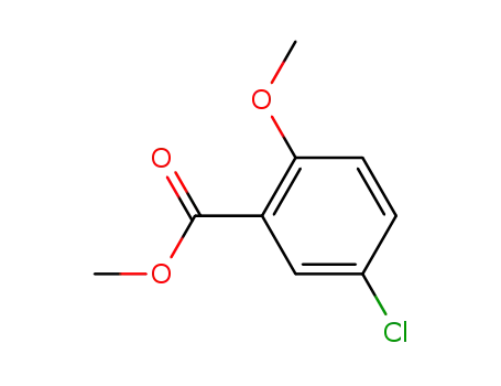 Molecular Structure of 33924-48-0 (METHYL 5-CHLORO-2-METHOXYBENZOATE)
