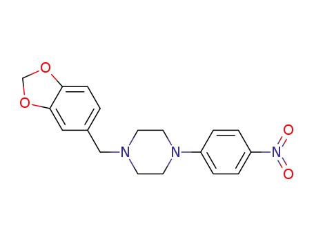 1-benzo[1,3]dioxol-5-ylmethyl-4-(4-nitro-phenyl)-piperazine