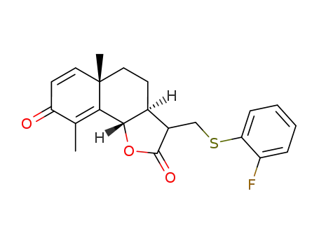 3-((2-fluorophenylthio)methyl)-3a,4,5,5a-tetrahydro-5a,9-dimethylnaphtho[1,2-b]furan-2,8(3H,9bH)-dione