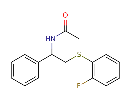 N-(2-((2-fluorophenyl)sulfanyl)-1-phenylethyl)acetamide