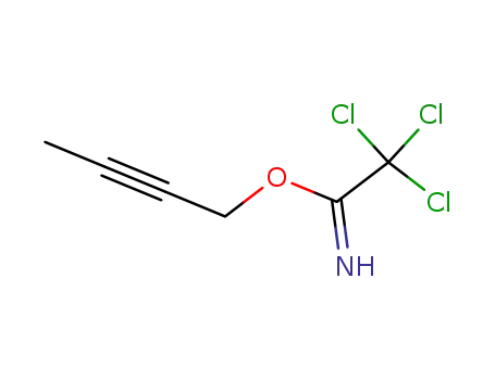 Molecular Structure of 59402-95-8 (Ethanimidic acid, 2,2,2-trichloro-, 2-butynyl ester)