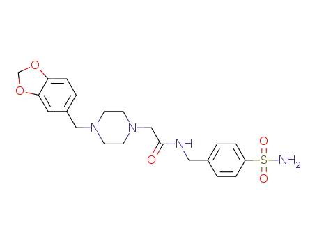 2-(4-(benzo[d][1,3]dioxol-5-ylmethyl)piperazin-1-yl)-N-(4-sulfamoylbenzyl)acetamide