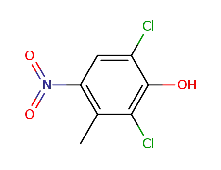 Molecular Structure of 37693-15-5 (2,6-Dichloro-4-nitro-m-cresol)
