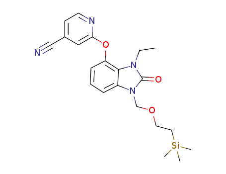 2-((3-ethyl-2-oxo-1-((2-(trimethylsilyl)ethoxy)methyl)-2,3-dihydro-1Hbenzo[d]imidazol-4-yl)oxy)isonicotinonitrile