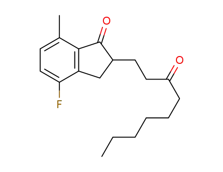 4-fluoro-7-methyl-2-(3-oxononyl)-2,3-dihydro-1H-inden-1-one