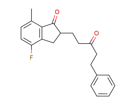 4-fluoro-7-methyl-2-(3-oxo-5-phenylpentyl)-2,3-dihydro-1Hinden-1-one