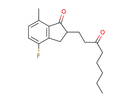 4-fluoro-7-methyl-2-(3-oxooctyl)-2,3-dihydro-1H-inden-1-one
