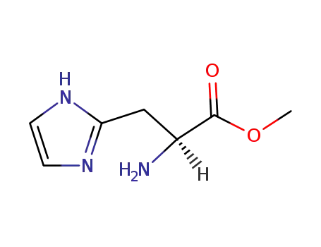 Molecular Structure of 95384-14-8 (1H-Imidazole-2-propanoic acid, a-amino-, methyl ester, (S)-)