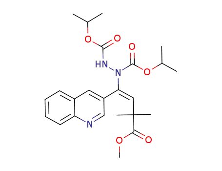 diisopropyl 1-[(E)-4-methoxy-3,3-dimethyl-4-oxo-1-(quinolin-3-yl)but-1-en-1-yl]-1,2-hydrazinedicarboxylate