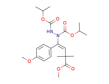 diisopropyl 1-[(E)-4-methoxy-1-(4-methoxyphenyl)-3,3-dimethyl-4-oxobut-1-en-1-yl]-1,2-hydrazinedicarboxylate