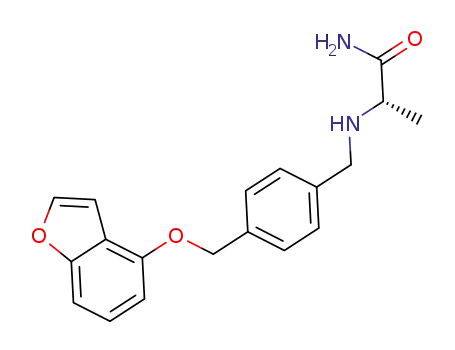 (S)-2-((4-((benzofuran-4-yloxy)methyl)benzyl)amino)propanamide